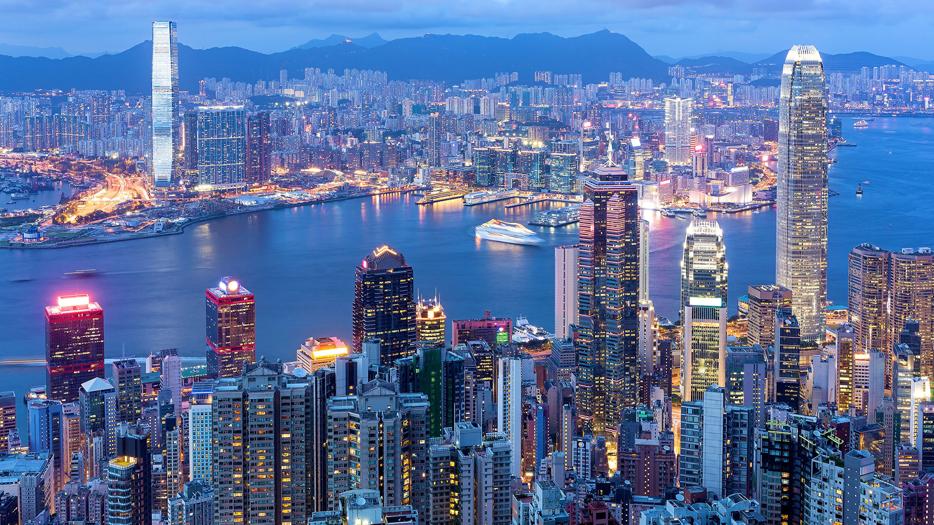Vista de la Ciudad de Hong Kong