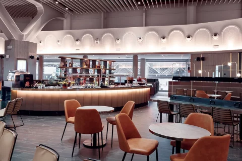 1. Plaza Premium Lounge, en el aeropuerto de Roma Fiumicino.
