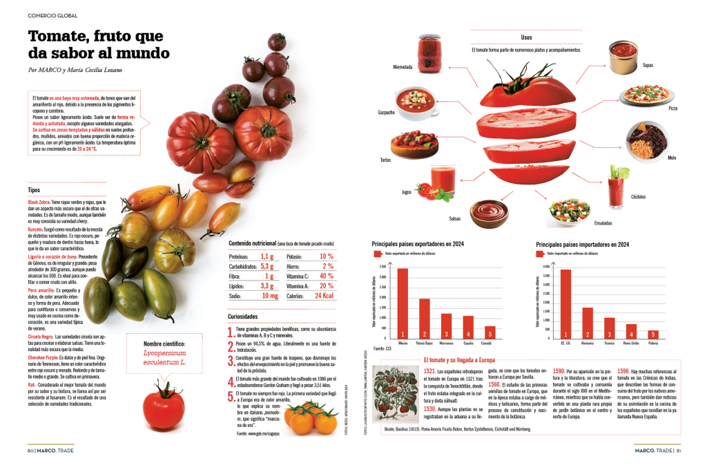 Infografía: Tomate, fruto que da sabor al mundo.